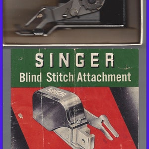 Singer Sewing Machine Low Shank Blind Stitch Attachment Simanco 160616,  Featherweight 221,222, 201, 66, 99, 15, 128s, OEM Part, Complete
