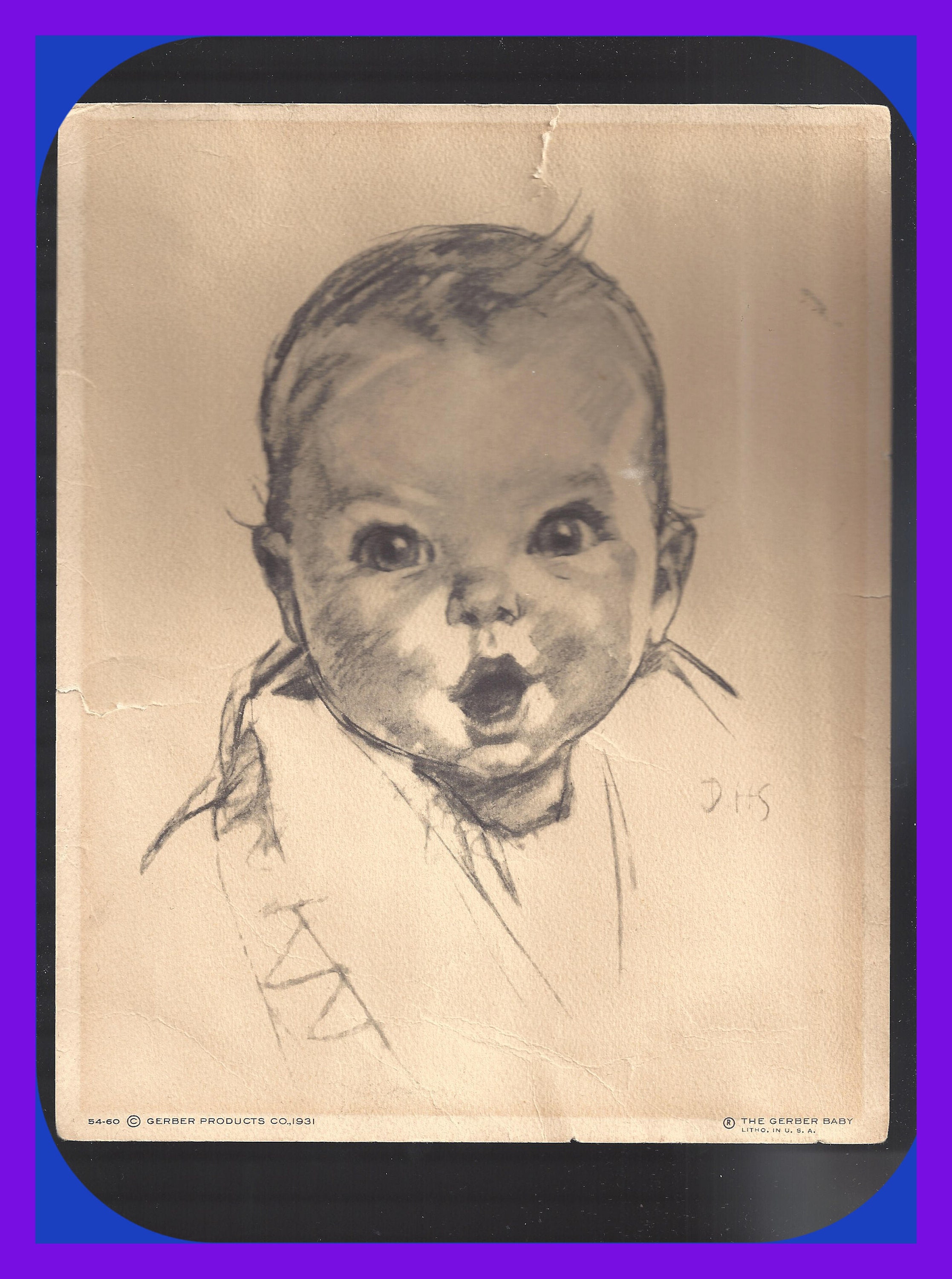 絵画 BABY BABY GERBER Baby Lithograph 1931, DHS Dorothy Hope Smith Artist, the