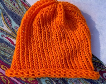 Orange Knit Hat