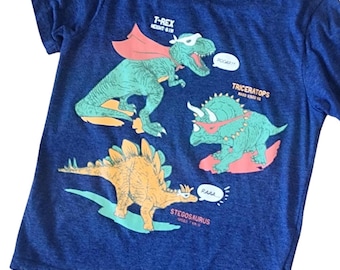 Vintage Children's Dinosaur T shirt T-rex Blue short sleeve Sz 6 vintage clothing