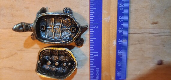Vintage Solid Brass Turtle Figurine, Turtle Lover… - image 4