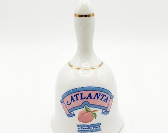 Vintage Hand bell ceramic porcelain, Atlanta bell collectable