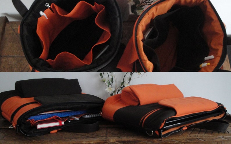 Messenger laptop bag interior Pockets Ready to Ship BACKPACK Convertible 16 x 11 x 4 exterior Pocket BROWN fully PADDED