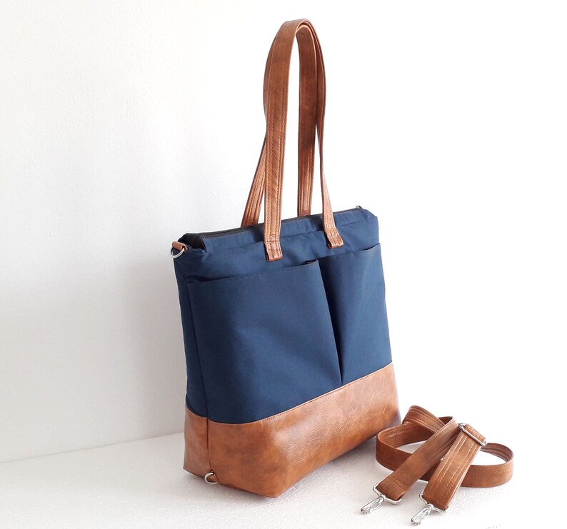 faux leather convertible backpack