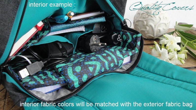 Customizable for Color Fabrics and Size WATERPROOF fabric Fully Padded Messenger Bag Laptop COMPARTMENT Laptop Backpack Convertible
