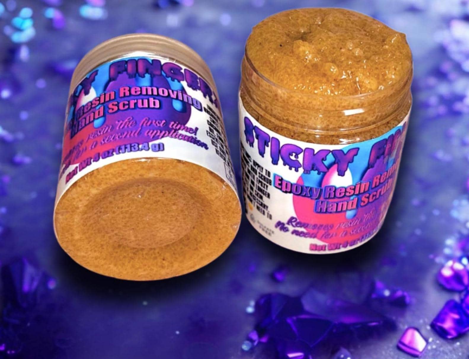 Handmade Epoxy Resin Remover Hand Scrub, Natural Artist Hand Soap, Emulsified Sugar Scrub for artists