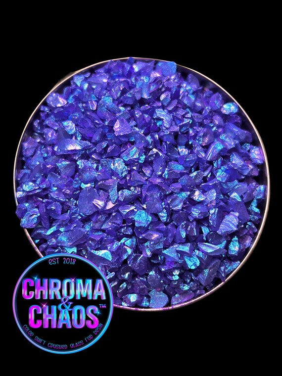 Iridescent Crushed Glass, Color Shift Glass Pieces, Resin mix-ins, opalescent, holographic shards, Shattered Mirror