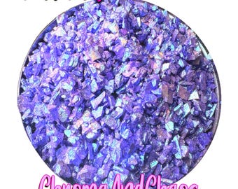 Iridescent Color Shift Crushed Glass, Lavender Haze Resin Art Inclusions (2-4mm)