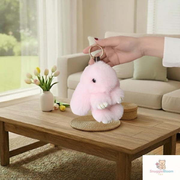 Bunny Keychain - Etsy