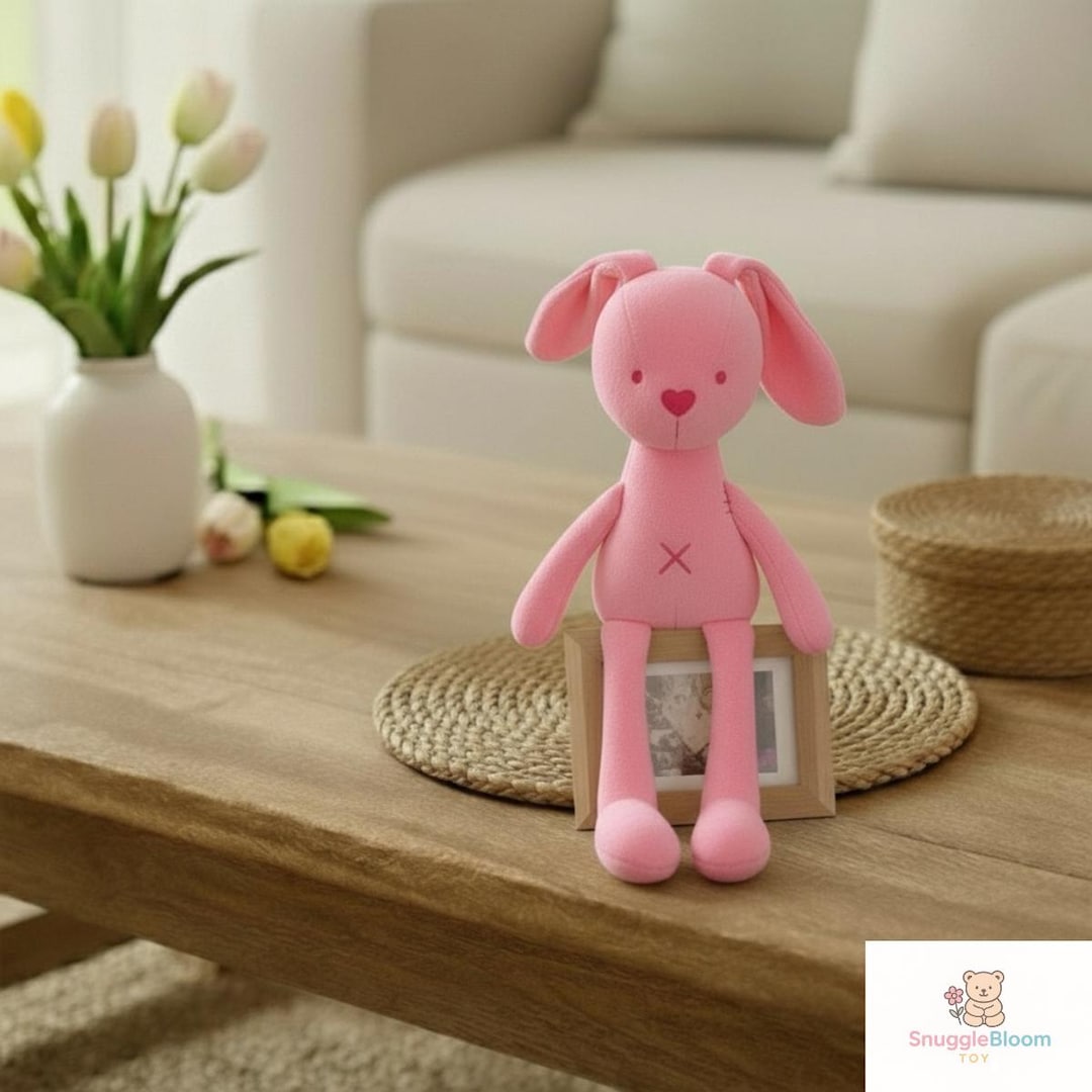 Soft Pink Bunny Plush Toy – Cute Rabbit Stuffed Animal and Baby ...