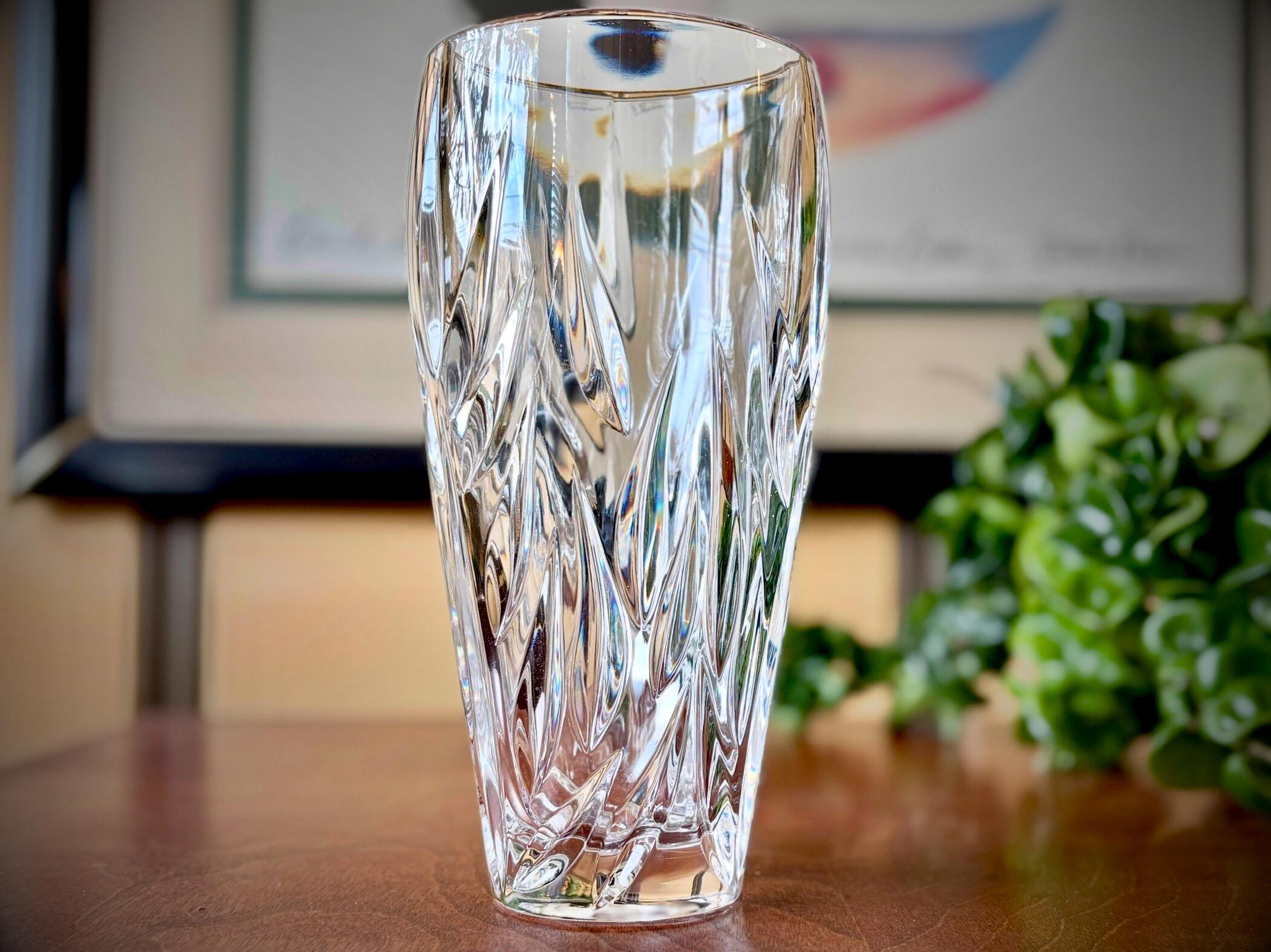 Tall Glass Heavy Vase - Etsy