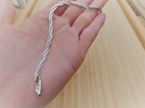 Vintage Italian herringbone bracelet - image 4