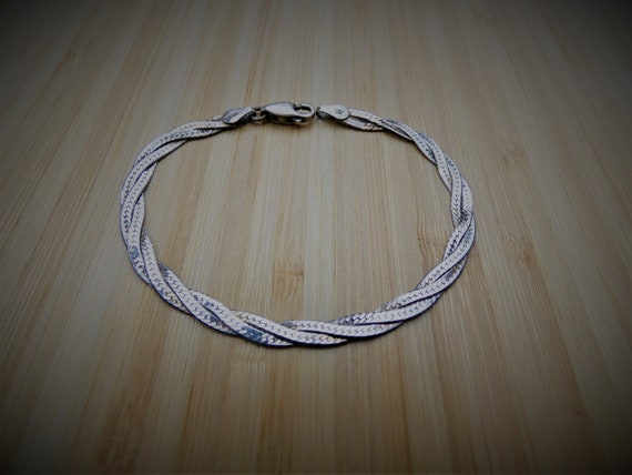 Vintage Italian herringbone bracelet - image 2