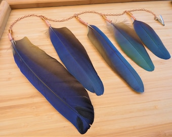 CUSTOM ORDER parrot feather clip in extension