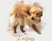 Custom Watercolor Pet Portrait | Personalized Dog Art (Digital)