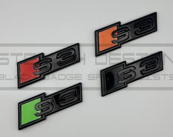 Insigne de calandre en nid d'abeille style dernière révision pour Audi S3 8P 8V 8 ans Noir vert rouge orange vert