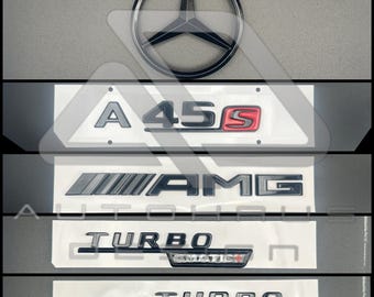 Badge noir Mercedes Benz W177 A45S AMG classe A Turbo 4Matic Star