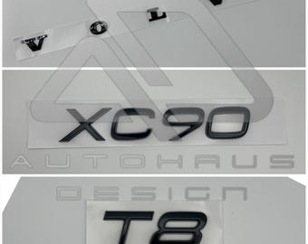 Kit complet de badges noirs pour Volvo XC90 T8