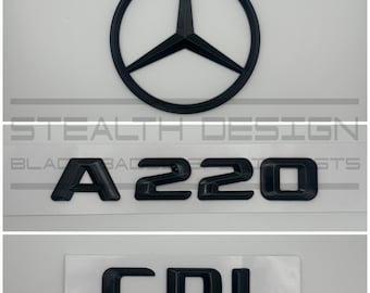 Mercedes Benz  W176 A220 CDI A Class Black Badge Set Star Emblem