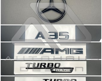 Badge noir Mercedes W177 A35 AMG Classe A Turbo 4Matic Star