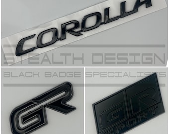Toyota Corolla GR Sport Gloss Black Badge Set Kit Emblem