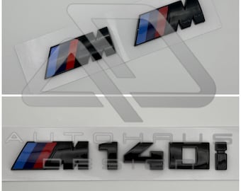 Jeu d'ailerons et d'arrières avec badge noir pour BMW M140i F20