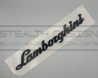 Lamborghini Chrome Silver Gloss Black Rear Badge Emblem Replacement For Huracan Gallardo Murcielago