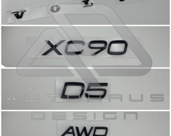 Kit complet de badges noirs pour Volvo XC90 D5 AWD