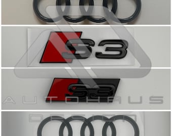 Kit complet de badges noirs pour Audi S3 8P 8V