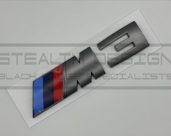 Badge arrière BMW M3 gris satiné auto-adhésif