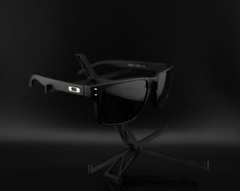 Elite Sports Sunglasses Matte Black & Sliver Logo