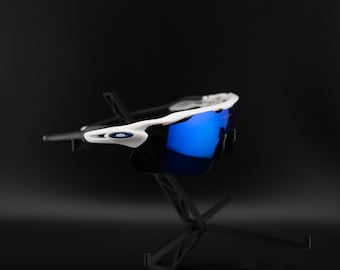 Elite Sports Sunglasses White Black Frame / Blue Lens