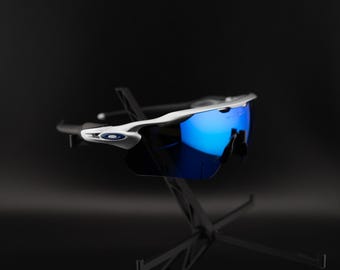 Elite Sports Sunglasses Grey Black Frame / Blue Lens