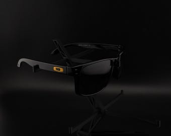 Elite Sports Sunglasses Polish Black Frame & Yellow Logo