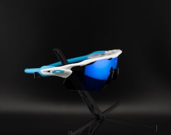 Elite Sport-Sonnenbrille Weiß Blauer Rahmen / Blaue Linse
