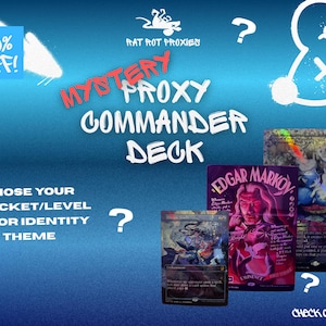 Mystery Commander MTG Proxy Deck – Magic the Gathering-inspirerade Proxyer – 100 kort Casual Mystery-kort