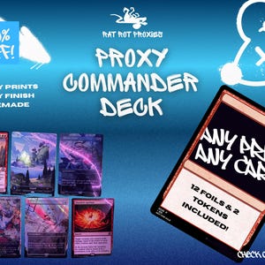 Custom Commander MTG Proxy Deck – 100 Casual Magic Cards (Proxy) image 1