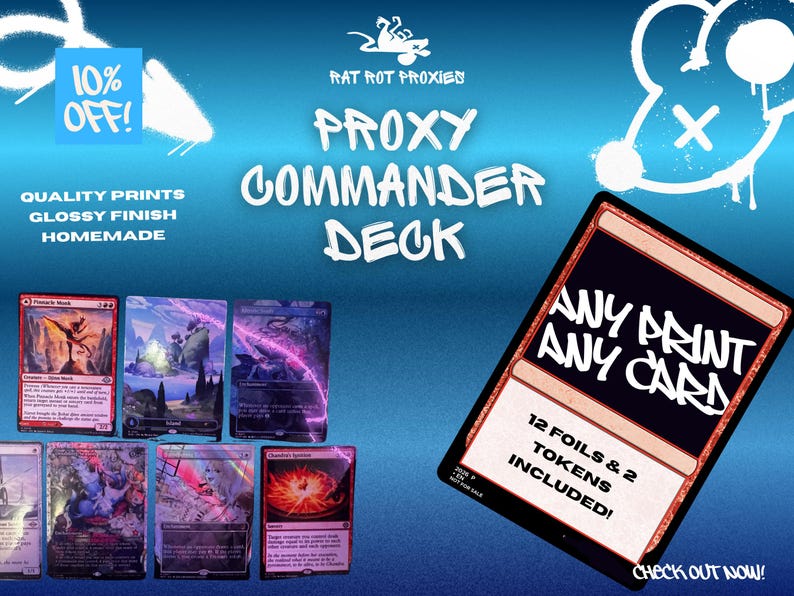 Custom Commander MTG Proxy Deck – 100 Casual Magic Cards (Proxy) image 1
