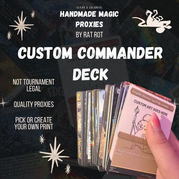 Custom Commander MTG Proxy Deck – 100 Casual Magic Cards (Proxy)