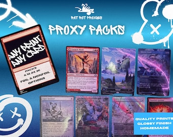 MTG Proxy Bundle – Custom Magic the Gathering Proxies – 6 12 24 36 Card Pack – Commander Friendly