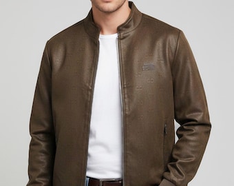 Men’s Brown Suede Leather Jacket | Handmade Vintage Style