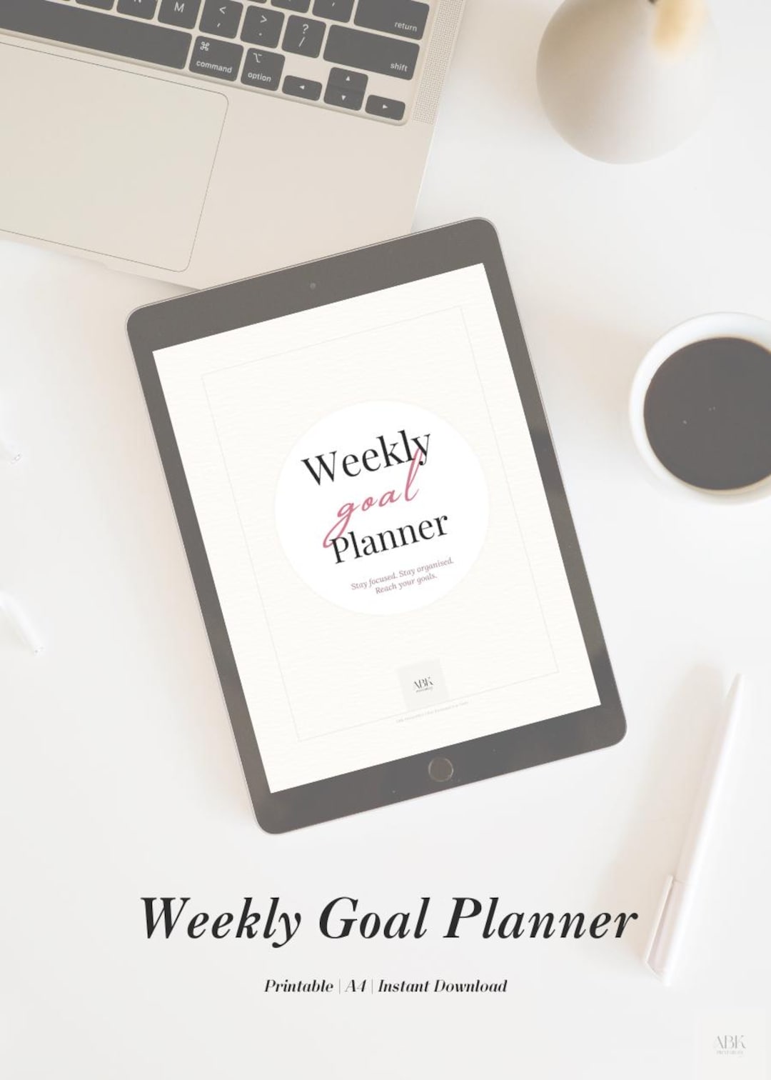 Weekly Goal Planner | Minimalist Printable Planner | A4 | Instant ...
