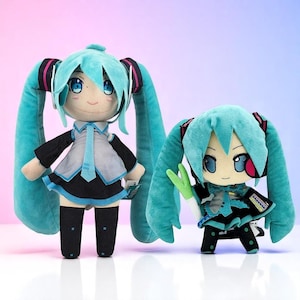 23-28cm Hatsune Miku Plush Anime Kawaii Cute Cool Toys Dolls Plush Room Car Desk Decoration Birthday Gifts For Fan Kawaii Plush - K194