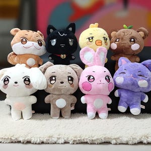10CM Kpop Ateez Aniteez Plushie Keychain - Hongjoong Seonghwa Yunho Yeosang San Ming Wooyoung Jongho Plush Bag Charm Gift For Fans Atiny