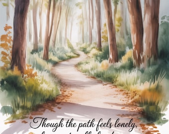 Woodland Forest Sympathy Card | Peaceful Bereavement (Digital Download)