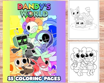 Páginas para colorear de Dandys World: 55 páginas imprimibles de personajes de videojuegos (descarga digital en formato A4)