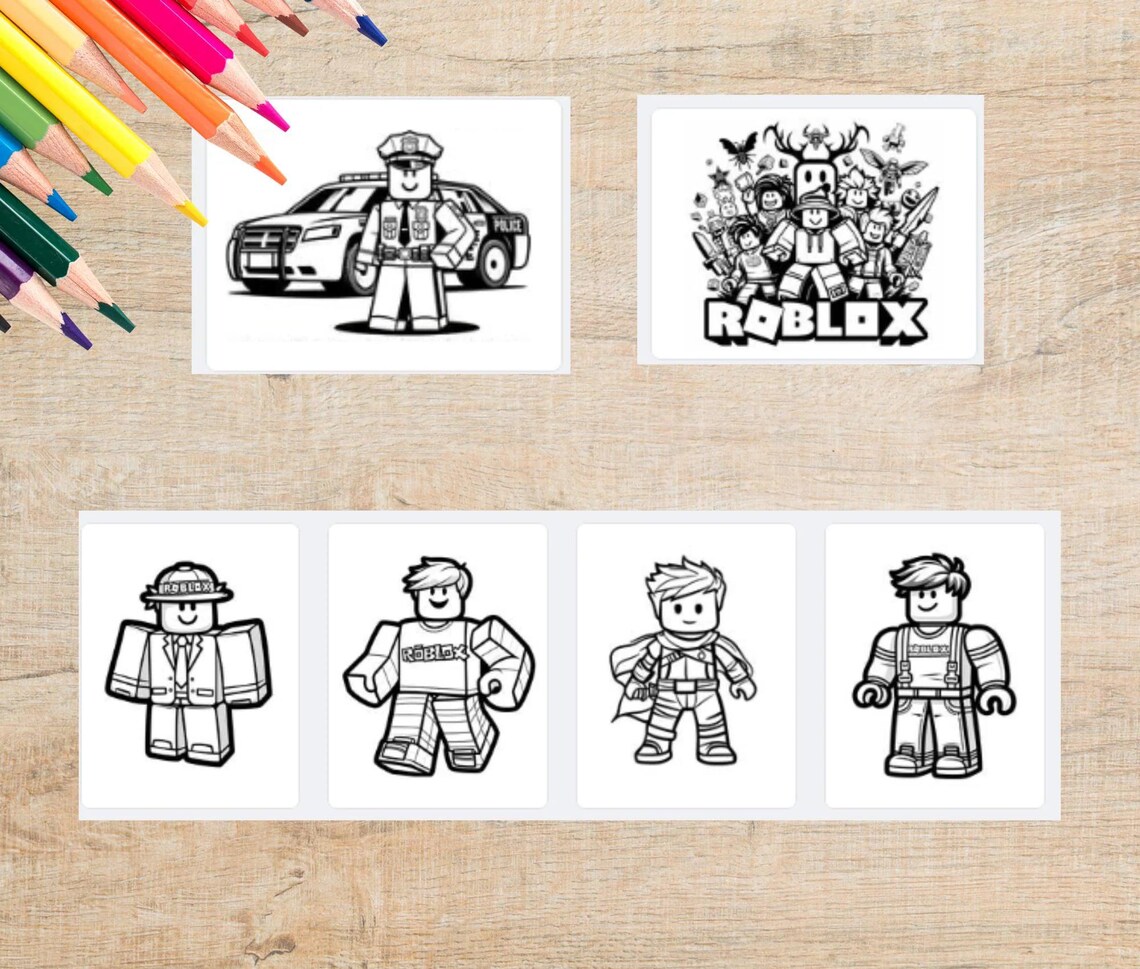 30 ROBLOX Character Coloring Pages for Kids (digital Download) - Etsy
