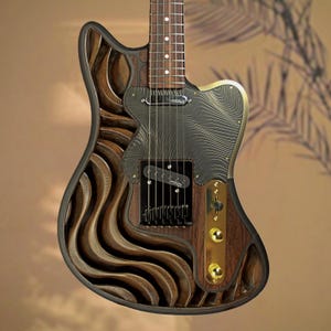 The "Kennedy" - A Custom Offset Electric Guitar: Carbon Fiber, Wood, 3D Printed