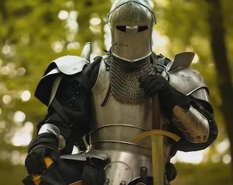 Wearable Barbuta Armor Suit, 18-Gauge Steel, Medieval Knight Cosplay