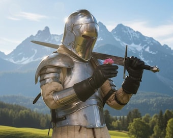 Medieval Barbuta Armor | Mild Steel Knight Helmet, LARP Costume